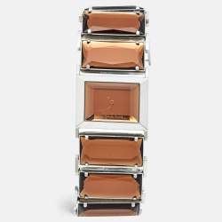 Roberto Cavalli Brown Crystal Stainless Steel 7253170055 Women's Wristwatch 31 mm