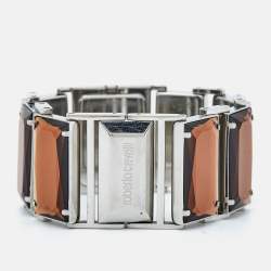 Roberto Cavalli Brown Crystal Stainless Steel 7253170055 Women's Wristwatch 31 mm
