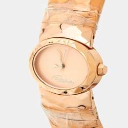 Roberto Cavalli Champagne Pink Rose Gold Tone Stainless Steel R7253133517 Quartz Women's Wristwatch 36 MM