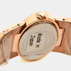 Roberto Cavalli Champagne Pink Rose Gold Tone Stainless Steel R7253133517 Quartz Women's Wristwatch 36 MM