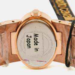 Roberto Cavalli Champagne Pink Rose Gold Tone Stainless Steel R7253133517 Quartz Women's Wristwatch 36 MM