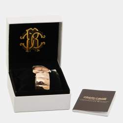 Roberto Cavalli Champagne Pink Rose Gold Tone Stainless Steel R7253133517 Quartz Women's Wristwatch 36 MM