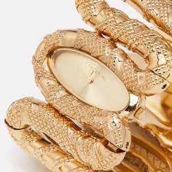 Roberto Cavalli Champagne Gold Tone Stainless Steel R7253195517 Cleopatra Women's Wristwatch 40 mm