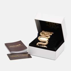 Roberto Cavalli Champagne Gold Tone Stainless Steel R7253195517 Cleopatra Women's Wristwatch 40 mm
