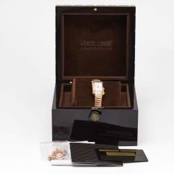 Pre Owned Roberto Cavalli By Franck Muller Silver Stainless Steel Diamonds 2L003 Women's Wristwatch 21 mm