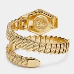 Pre Owned Roberto Cavalli By Franck Muller Shades Of Yellow Dial Gold PVD Coated Stainless Steel 1L043 Women's Wristwatch 23 mm
