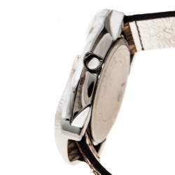 Pre Owned Roberto Cavalli Brown Stainless Steel Snake R7251165535 Women's Wristwatch 38 mm