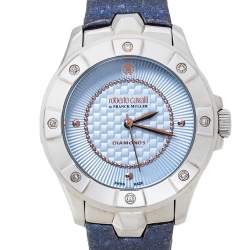 مملوكة مسبقًا Roberto Cavalli By Franck Muller Blue Stainless Steel 2L008.6 Women's Wristwatch 36 mm