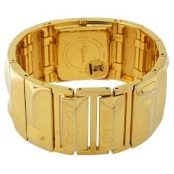 Pre Owned ساعة يد نسائية روبرتو كافالي 7253270017 ستانلس ستيل مطلى ذهب 32 مم