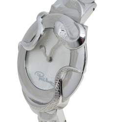 Pre Owned ساعة يد نسائية روبرتو كافالي سنك أر 7253165515 ستانلس ستيل فضية 37 مم