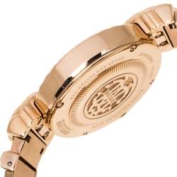 Roberto Cavalli By Franck Muller Silver Crystal Pave Rose Gold Tone Stainless Steel RV2L042M0051 Women's Wristwatch 32 mm