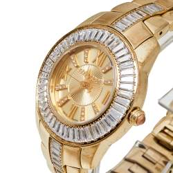 مملوكة مسبقًا Roberto Cavalli Gold Plated Stainless Steel Tempus 51839 Women's Wristwatch 37 MM