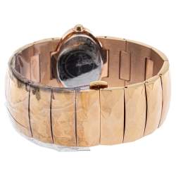 مملوكة مسبقًا Roberto Cavalli Champagne Pink Rose Gold Tone Stainless Steel R7253133517 Quartz Women's Wristwatch 36 MM