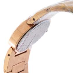 مملوكة مسبقًا Roberto Cavalli Champagne Pink Rose Gold Tone Stainless Steel R7253133517 Quartz Women's Wristwatch 36 MM