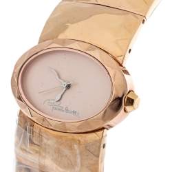 مملوكة مسبقًا Roberto Cavalli Champagne Pink Rose Gold Tone Stainless Steel R7253133517 Quartz Women's Wristwatch 36 MM