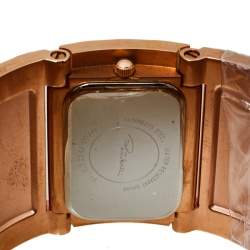 Pre Owned Roberto Cavalli Black Rose Gold Stainless Steel Keira 7253272715 Women's Wristwatch 38 MM