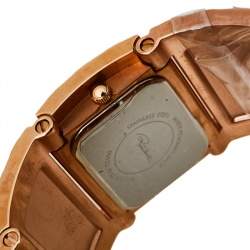 Pre Owned Roberto Cavalli Black Rose Gold Stainless Steel Keira 7253272715 Women's Wristwatch 38 MM