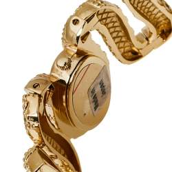 Pre Owned Roberto Cavalli Champagne Gold Tone Stainless Steel R7253195517 Cleopatra Women's Wristwatch 40MM