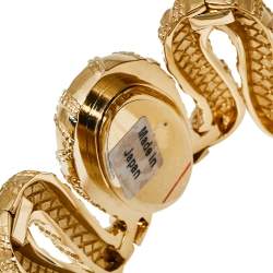 Pre Owned Roberto Cavalli Champagne Gold Tone Stainless Steel R7253195517 Cleopatra Women's Wristwatch 40MM