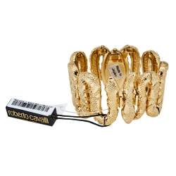 Pre Owned Roberto Cavalli Champagne Gold Tone Stainless Steel R7253195517 Cleopatra Women's Wristwatch 40MM