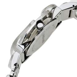 Pre Owned ساعة يد نسائية روبرتو كافالي مزينة ثعبان ستانلس ستيل فضية 37 مم