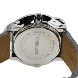 مملوكة مسبقًا Roberto Cavalli Silver Stainless Steel Snake 7251165615 Women's Wristwatch 38 mm