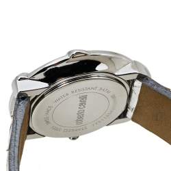 مملوكة مسبقًا Roberto Cavalli Silver Stainless Steel Snake 7251165615 Women's Wristwatch 38 mm