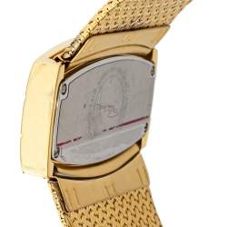 مملوكة مسبقًا Roberto Cavalli Gold Tone Stainless Steel Ellisse R7253114617 Women's Wristwatch 40mm