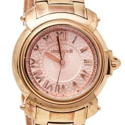 Roberto Cavalli By Franck Muller Rose Gold Tone Stainless Steel 1L005 Women's Wristwatch 35 mm
