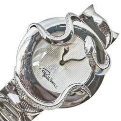 Roberto Cavalli Silver Stainless Steel Snake R7253165515 Women's Wristwatch 37 mm