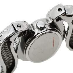 Pre Owned Roberto Cavalli Silver Stainless Steel Cleopatra R7253195615 Women's Wristwatch 40 mm