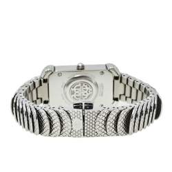 مملوكة مسبقًا Roberto Cavalli By Franck Muller Silver Stainless Steel Diamonds 2L003 Women's Wristwatch 21 mm