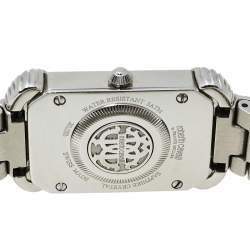 مملوكة مسبقًا Roberto Cavalli By Franck Muller Silver Stainless Steel Diamonds 2L003 Women's Wristwatch 21 mm