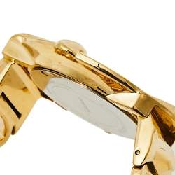 مملوكة مسبقًا Roberto Cavalli Yellow Gold Plated Stainless Steel Snake 7253165517 Women's Wristwatch 37 mm