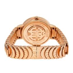 Roberto Cavalli By Franck Muller Mother of Pearl Gold Plated Stainless Steel Snake 2L022.6 Women's Wristwatch 34 mm