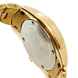 Pre Owned Roberto Cavalli Gold Plated Stainless Steel Tempus 51839 Women's Wristwatch 37 MM