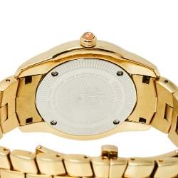 Pre Owned Roberto Cavalli Gold Plated Stainless Steel Tempus 51839 Women's Wristwatch 37 MM