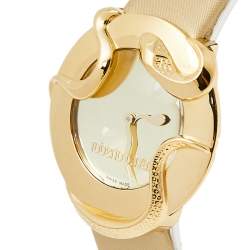 Roberto Cavalli Gold Plated Stainless Steel Snake 7251165817 Women's Wristwatch 38 mm