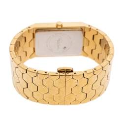 Pre Owned Roberto Cavalli Gold Plated Stainless Steel Beehive R7253139565 Women's Wristwatch 25 mm