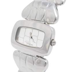 Pre Owned Roberto Cavalli Silver Stainless Steel R7253198015 Women's Wristwatch 38 mm 