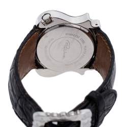 مملوكة مسبقًا Roberto Cavalli Black Stainless Steel Classic Leather R7251122025 Women's Wristwatch 42MM
