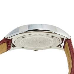 Pre Owned Roberto Cavalli Burgundy Stainless Steel Stingray Crystal Fugit R7251147585 Women's Wristwatch 37 mm
