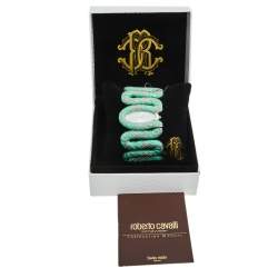 مملوكة مسبقًا Roberto Cavalli Silver Enamel Stainless Steel Cleopatra R7253195535 Women's Wristwatch 40 mm