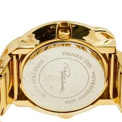 مملوكة مسبقًا ساعة يد نسائية روبرتو كافالي ثعبان R7253165517 ستانلس ستيل مطلي ذهب أصفر شامبين 37 مم