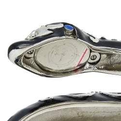 Pre Owned Roberto Cavalli Silver Stainless Steel Enamel Eva R7253132515 Women's Wristwatch 21 mm