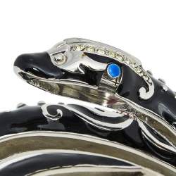 Pre Owned Roberto Cavalli Silver Stainless Steel Enamel Eva R7253132515 Women's Wristwatch 21 mm