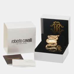 Roberto Cavalli Champagne Gold Tone Stainless Steel R7253195517 Cleopatra Women's Wristwatch 40MM