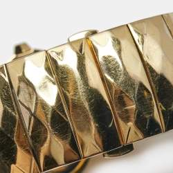 Pre Owned Roberto Cavalli Champagne Gold Plated Stainless Steel R7253133617 Women's Wristwatch 36 mm