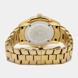 Pre Owned Roberto Cavalli Gold Plated Stainless Steel Tempus 51839 Women's Wristwatch 37 mm