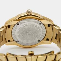 Pre Owned Roberto Cavalli Gold Plated Stainless Steel Tempus 51839 Women's Wristwatch 37 mm